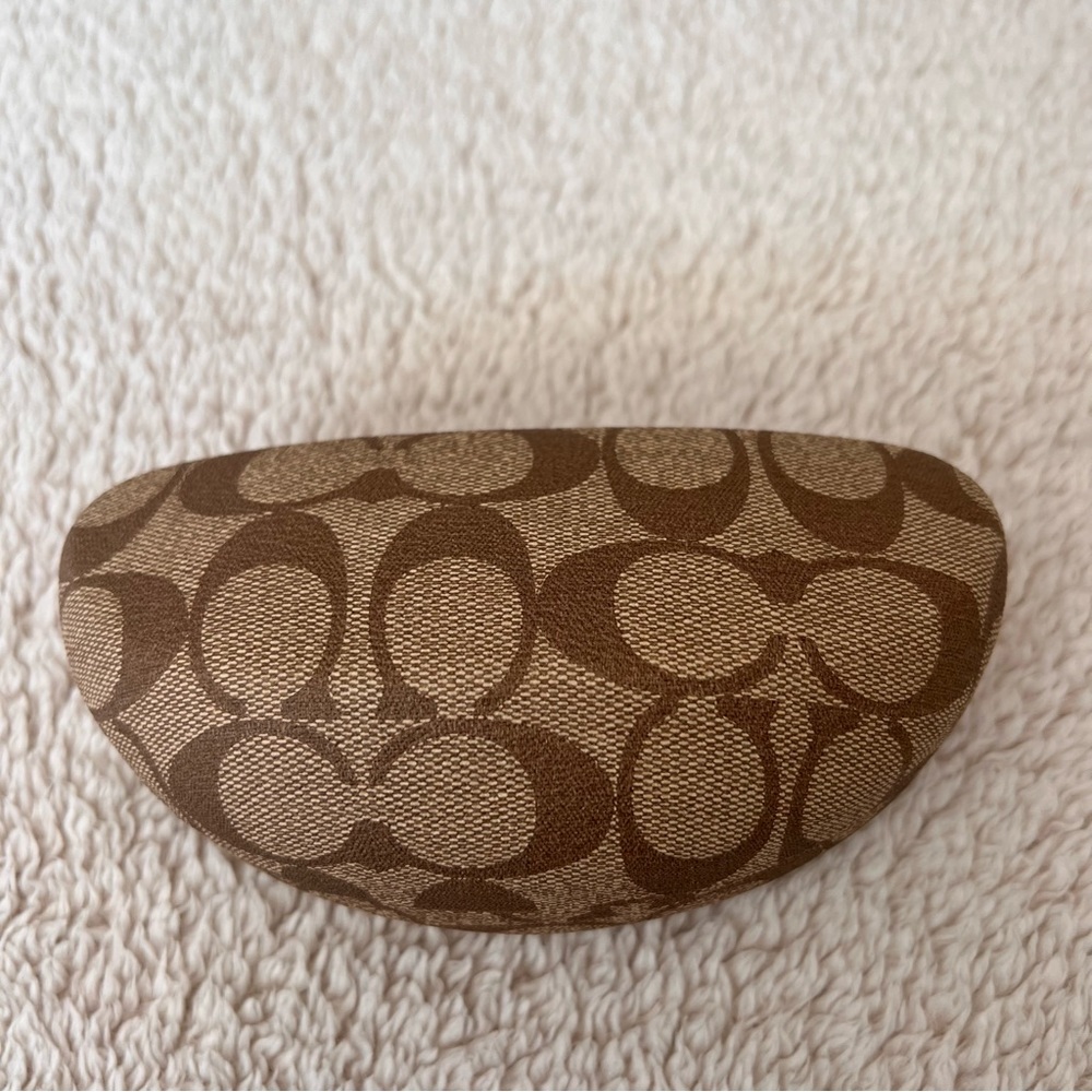 Coach Signature Monogram Tan/Brown Eyeglasses or Sunglasses Case